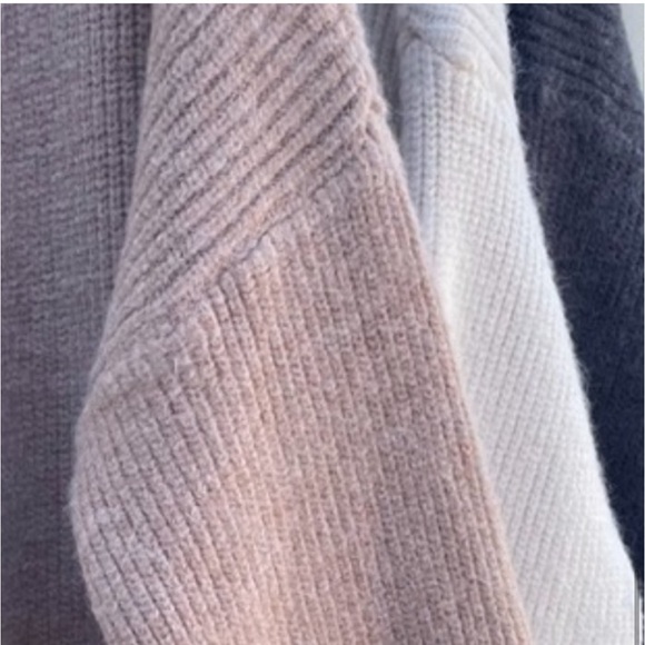 GORGEOUS Chunky Thick Oversized Long Over Knee Rib Tan soft Fuzzy Cardigan Coat - Picture 9 of 13